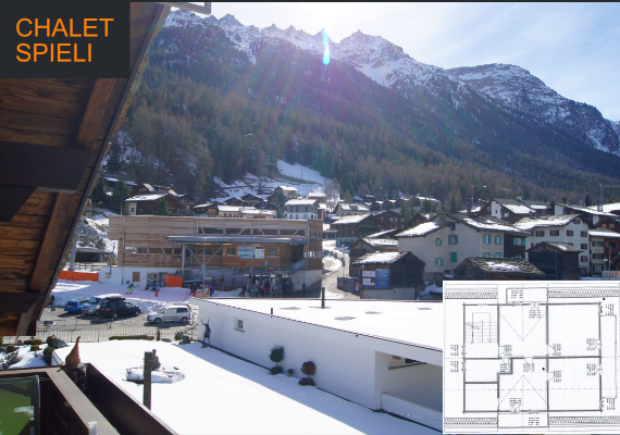 Die Sicht Richtung Hannigalpbahn, welche Sie in wenigen Gehminuten vom Haus erreichen können.